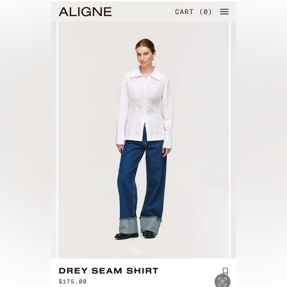 Aligne - Drey Seam Shirt, UK 10, US 6